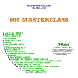 Another definitive set of pure 90s funk from the club and radio…That’s what the new workout mix features! Highlights include “Good Vibrations”/Marky Mark, “Baby One More Time”/Britney, “Waiting For Tonight”/J. Lo and “Escapade”/Janet. There’s also plenty of rhythmic crossover action with “This Is How We Do It”/Montell Jordan and “Return Of the Mack”/Mark Morrison. This mix is G-Rated.