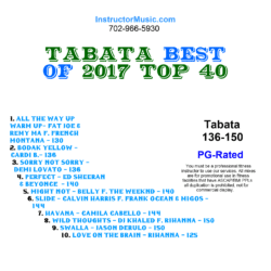 Tabata Best of 2017 Top 40