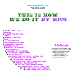 This Is How We Do It by Rico