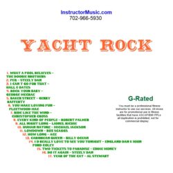 It goes by many names…Soft rock, Adult Contemporary, and now its called…YACHT ROCK! There’s even a satellite radio channel devoted to this fun, upbeat nostalgic genre. And since it’s summer, what better time to set sail with the new workout mix.